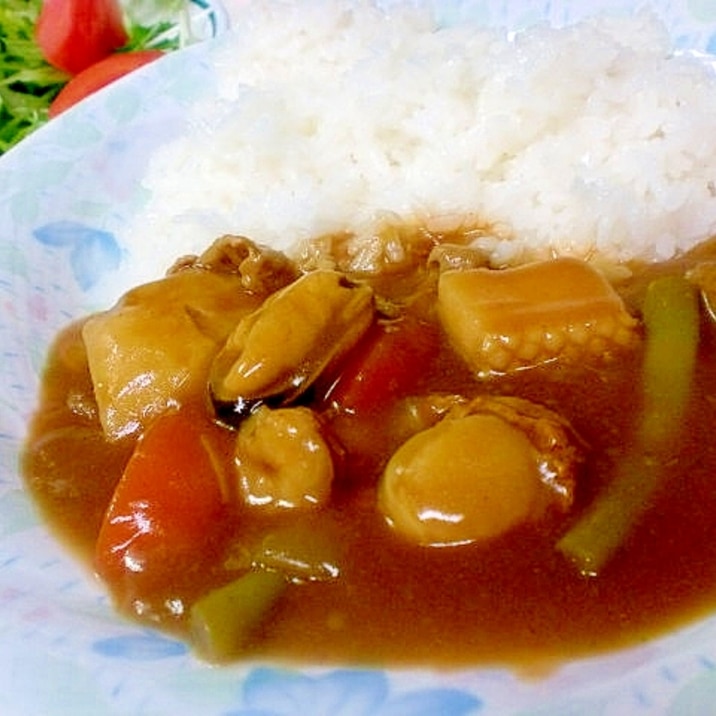 ♬ 冷凍もので簡単シーフードカレー